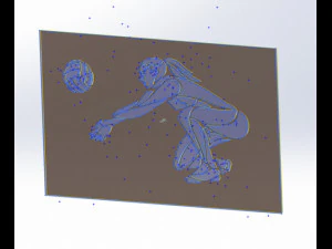 11 DXF Dosyası CNC gcode lazer plazma kesim End&uuml;striyel Lazer Kesim plazma SPORT VOLEI Nr0053 3D Model