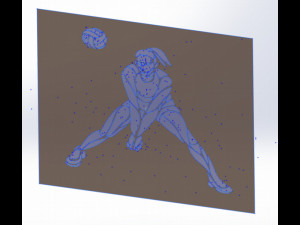 11 DXF File CNC gcode laser plasma cut Industrial Laser Cut plasma SPORT VOLEI Nr0053 Modèle 3D