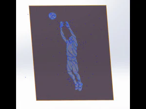 11 DXF Dosyası CNC gcode lazer plazma kesim End&uuml;striyel Lazer Kesim plazma SPORT VOLEI Nr0053 3D Model
