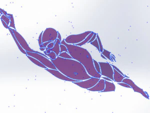 11 DXF File CNC gcode Industrial Laser Cut plasma router SPORT SWIMMING Nr0054 3D Model