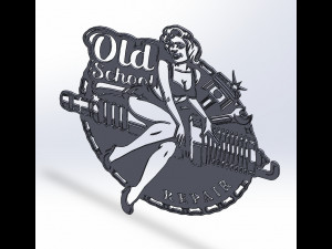 10 DXF File CNC g-code Industrial Laser Vector DXF Plasma Router Pin Up Nr0110 3Dモデル