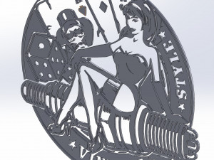 10 DXF File CNC g-code Industrial Laser Vector DXF Plasma Router Pin Up Nr0110 3Dモデル