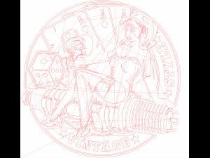 10 DXF File CNC g-code Industrial Laser Vector DXF Plasma Router Pin Up Nr0110 3Dモデル