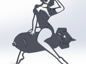 10 DXF File CNC g-code Industrial Laser Vector DXF Plasma Router Pin Up Nr0110 3Dモデル
