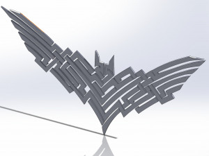 10 DXF File CNC industrial Laser Cut DECORATIVE PANEL BATMAN 10 files Nr0112 g-code nesting Modèle 3D