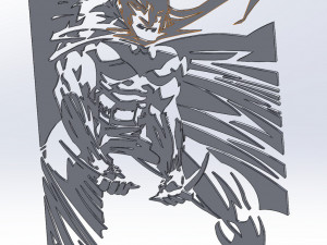 10 DXF File CNC industrial Laser Cut DECORATIVE PANEL BATMAN 10 files Nr0112 g-code nesting Modèle 3D