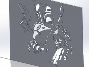 10 DXF File CNC g-code Industrial Laser Cut The Mandalorian Vector DXF Nr0113 3Dモデル