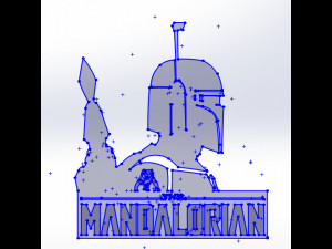 10 DXF File CNC g-code Industrial Laser Cut The Mandalorian Vector DXF Nr0113 Modello 3D