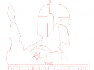 10 DXF File CNC g-code Industrial Laser Cut The Mandalorian Vector DXF Nr0113 Modello 3D