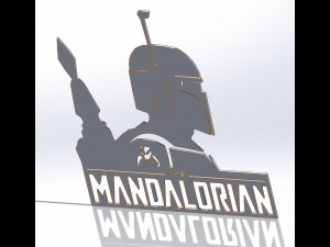 10 DXF File CNC g-code Industrial Laser Cut The Mandalorian Vector DXF Nr0113 Modello 3D