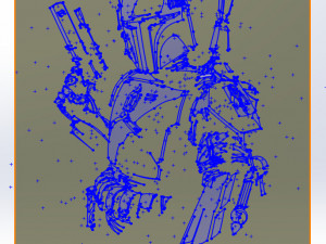 10 DXF File CNC g-code Industrial Laser Cut The Mandalorian Vector DXF Nr0113 Modello 3D