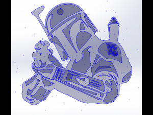 10 DXF File CNC g-code Industrial Laser Cut The Mandalorian Vector DXF Nr0113 Modello 3D