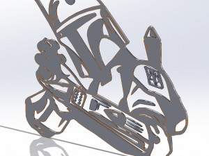 10 DXF File CNC g-code Industrial Laser Cut The Mandalorian Vector DXF Nr0113 Modello 3D
