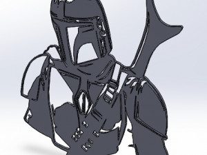 10 DXF File CNC g-code Industrial Laser Cut The Mandalorian Vector DXF Nr0113 Modello 3D