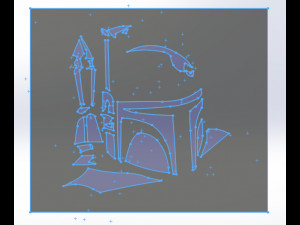 10 DXF File CNC g-code Industrial Laser Cut The Mandalorian Vector DXF Nr0113 Modello 3D
