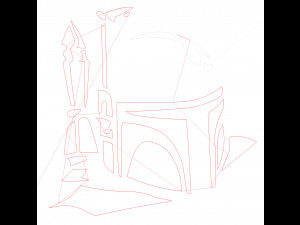 10 DXF File CNC g-code Industrial Laser Cut The Mandalorian Vector DXF Nr0113 Modello 3D