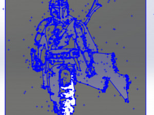 10 DXF File CNC g-code Industrial Laser Cut The Mandalorian Vector DXF Nr0113 Modello 3D