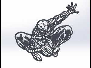 10 DXF File CNC g-code Industrial Laser Cut Spidermen Vector DXF Router Nr0114 3D Model