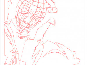 10 DXF File CNC g-code Industrial Laser Cut Spidermen Vector DXF Router Nr0114 3D Model