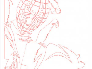 10 DXF File CNC g-code Industrial Laser Cut Spidermen Vector DXF Router Nr0114 3D Model