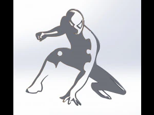 10 DXF File CNC g-code Industrial Laser Cut Spidermen Vector DXF Router Nr0114 3D Model
