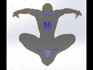 10 DXF File CNC g-code Industrial Laser Cut Spidermen Vector DXF Router Nr0114 3D Model