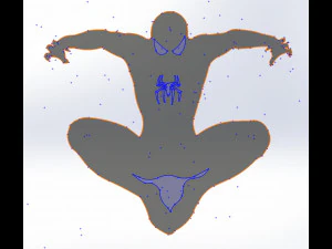 10 DXF File CNC g-code Industrial Laser Cut Spidermen Vector DXF Router Nr0114 3D Model