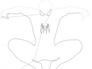 10 DXF File CNC g-code Industrial Laser Cut Spidermen Vector DXF Router Nr0114 3D Model