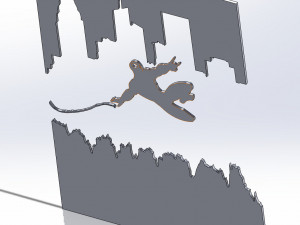 10 DXF File CNC g-code Industrial Laser Cut Spidermen Vector DXF Router Nr0114 3D Model