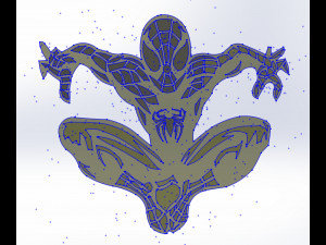 10 DXF File CNC g-code Industrial Laser Cut Spidermen Vector DXF Router Nr0114 3D Model