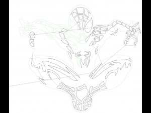 10 DXF File CNC g-code Industrial Laser Cut Spidermen Vector DXF Router Nr0114 3D Model