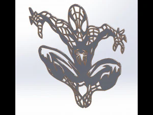 10 DXF File CNC g-code Industrial Laser Cut Spidermen Vector DXF Router Nr0114 3D Model