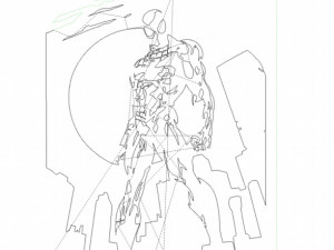 10 DXF File CNC g-code Industrial Laser Cut Spidermen Vector DXF Router Nr0114 3D Model