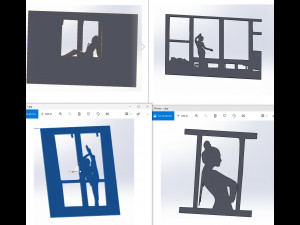 20 DXF File CNC g-code Industrial Laser Cut DECORATIVE PANEL silhouete Nr0116 Model 3D
