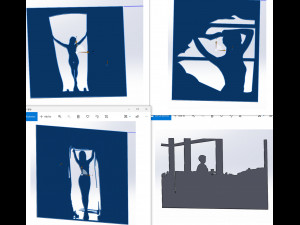 20 DXF File CNC g-code Industrial Laser Cut DECORATIVE PANEL silhouete Nr0116 Model 3D