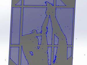 20 DXF File CNC g-code Industrial Laser Cut DECORATIVE PANEL silhouete Nr0116 Model 3D