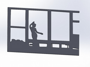 20 DXF File CNC g-code Industrial Laser Cut DECORATIVE PANEL silhouete Nr0116 Model 3D