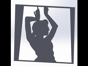 20 DXF File CNC g-code Industrial Laser Cut DECORATIVE PANEL silhouete Nr0116 Model 3D