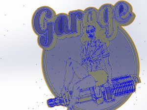 10 DXF File CNC g-code Industrial Laser Cut Vector DXF Plasma Router GARAGRE Nr 0117 3D 모델