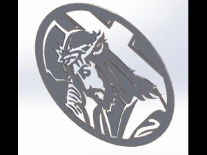 26 DXF file CNC 2 G-CODE Industrial Laser Cut Jesus Church CHRISTIAN Nr0200 3D Model