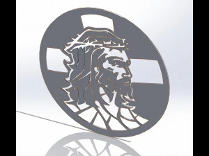 26 DXF file CNC 2 G-CODE Industrial Laser Cut Jesus Church CHRISTIAN Nr0200 3D Model