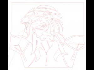 26 DXF file CNC 2 G-CODE Industrial Laser Cut Jesus Church CHRISTIAN Nr0200 3D Model