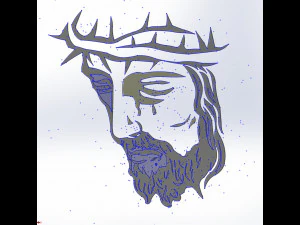 26 DXF file CNC 2 G-CODE Industrial Laser Cut Jesus Church CHRISTIAN Nr0200 3D Model