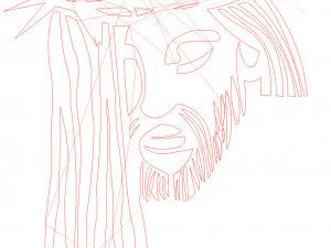 26 DXF file CNC 2 G-CODE Industrial Laser Cut Jesus Church CHRISTIAN Nr0200 3D Model