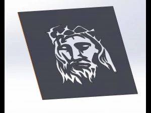 26 DXF file CNC 2 G-CODE Industrial Laser Cut Jesus Church CHRISTIAN Nr0200 3D Model
