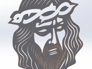26 DXF file CNC 2 G-CODE Industrial Laser Cut Jesus Church CHRISTIAN Nr0200 3D Model