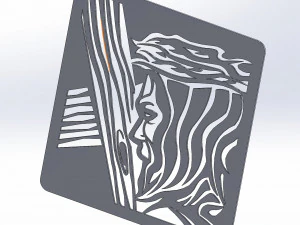 26 DXF file CNC 2 G-CODE Industrial Laser Cut Jesus Church CHRISTIAN Nr0200 3D Model