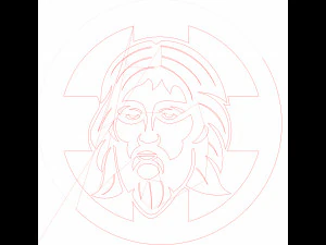 26 DXF file CNC 2 G-CODE Industrial Laser Cut Jesus Church CHRISTIAN Nr0200 3D Model