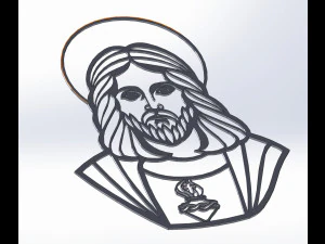 26 DXF file CNC 2 G-CODE Industrial Laser Cut Jesus Church CHRISTIAN Nr0200 3D Model