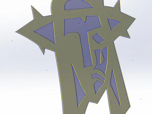 26 DXF file CNC 2 G-CODE Industrial Laser Cut Jesus Church CHRISTIAN Nr0200 3D Model